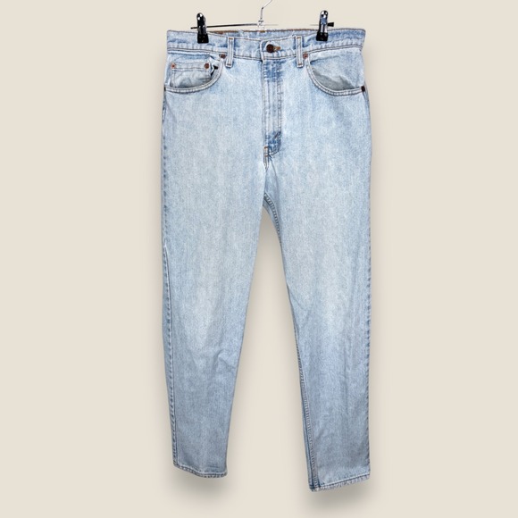 Vintage Levis 550 Jeans Relaxed Light Wash Denim USA 1993 90s Men 34x34 (32x32) - Picture 1 of 12